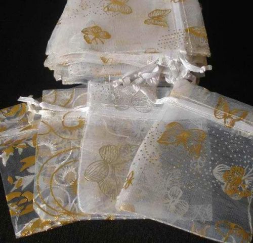 32 White Organza Gift Pouch Bag 2.7x3.5&#034; Wedding Favor