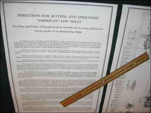 American SAW MILLs Setting &amp; Operations Instructions - reprint