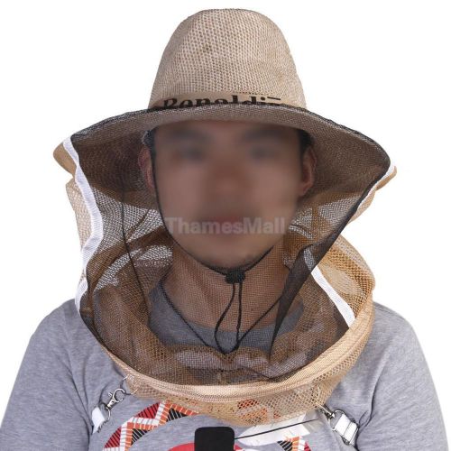 Beekeeping Beekeeper Cowboy Hat Mosquito Bee Insect Net Veil Face Head Protector