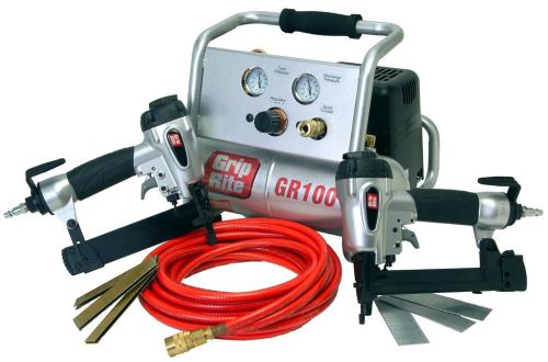 Griprite commpressor, stapler &amp; nailer gun kit gr100kit2, two tool finish &amp; trim for sale