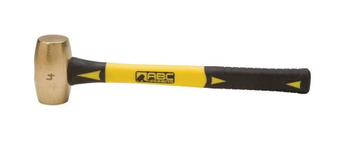 ABC Hammers Brass Striking Hammer, 4-Pound, 14-Inch Fiberglass Handle, #ABC4BF