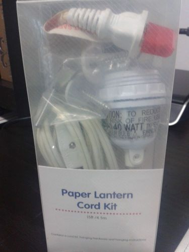 15 feet single socket cord kit for paper lanterns for sale