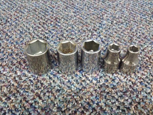 Craftsman 5pc 1/2&#034; Drive 6 Point Sockets 3/8 - 7/8