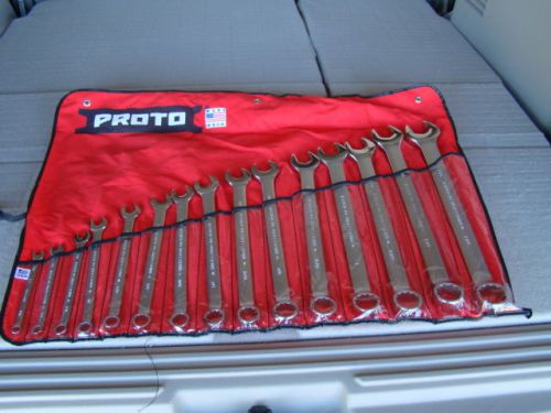 Brand New Proto J1200FASD  15 PIECE 12 POINT COMBINATION WRENCH SET SATIN