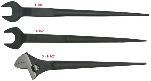 16&#034; adjustable spud wrench &amp; 2-pc iron worker spud wrench pro. for sale