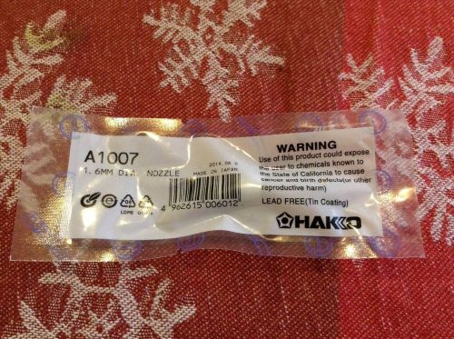 NEW HAKKO A1007 1.6MM DESOLDERING NOZZLE FOR 802 808 809 807 817 NEW