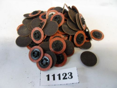 75 PIECES 1&#034; 100 GRIT MERIT POWER LOCK SANDING DISC **NEW** 11123