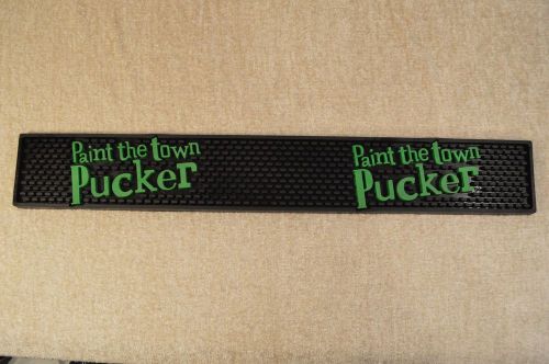 Paint the Town Pucker Bar Rail Drip Mat - Light Green - 23 1/2&#034; X 3 1/2&#034;