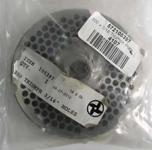 Triumph 572105397 Grinder Plate 300 x 3/16&#034; Holes