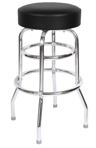 Commercial grade black restaurant swivel bar stool - made in usa for sale