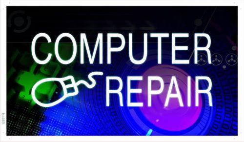 ba469 Computer Repair Mouse Display Banner Shop Sign