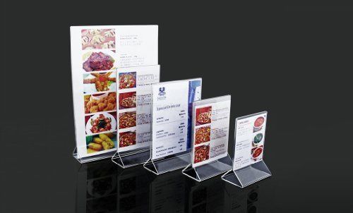 12 pcs acrylic table menu card holder 5x7&#034; for sale