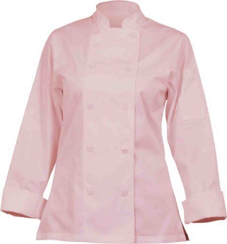 Chef works cwlj-pin womens executive chef coat pink  size m for sale