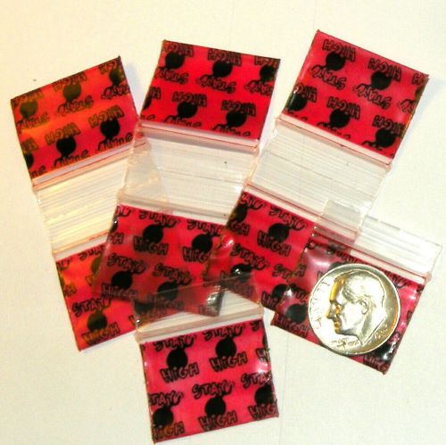 Stay High! Bomb 200 Baggies 1034 Apple reclosable mini ziplock bags 1 x 0.7 5&#034;