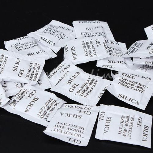 100PCS 1g Silica Gel Desiccant Sachet Pouches Water Adsorb Moisture Dry Clothes