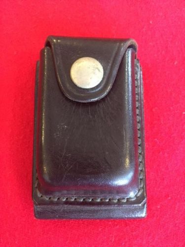 Vintage ** Don Hume Black Leather Ammunition Dump Pouch