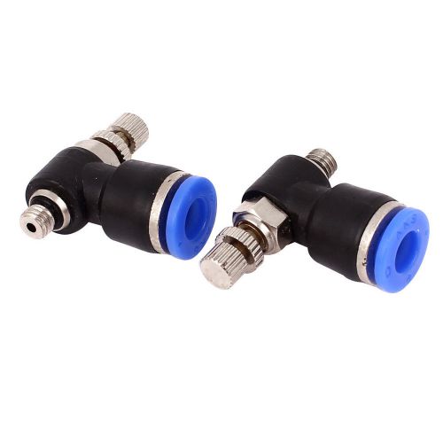 Pneumatic 6mm to 5mm male thread one touch tube speed control valve 2 pcs for sale
