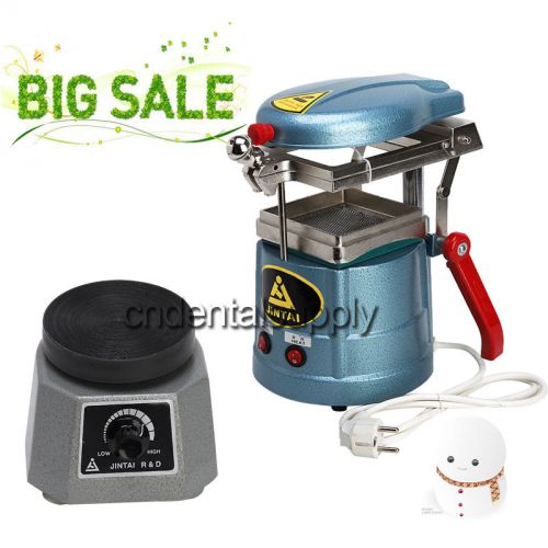 Dental lab equipment vacuum forming molding machine + round vibrator vibrating for sale