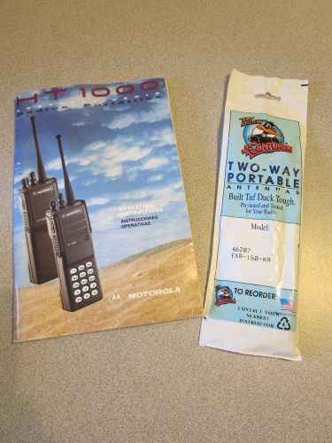 Motorola HT-1000 Operating Manual &amp; Tuf Duck EXB-150-KR Antenna