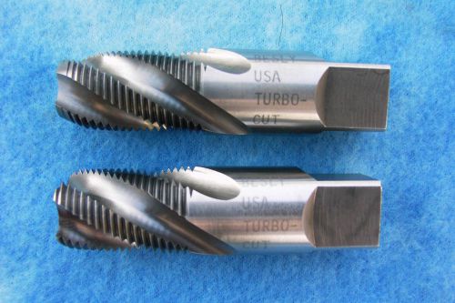 Lot of 2 BESLY TURBO-CUT NPT Pipe Taps 3/8-18 4FL HSS