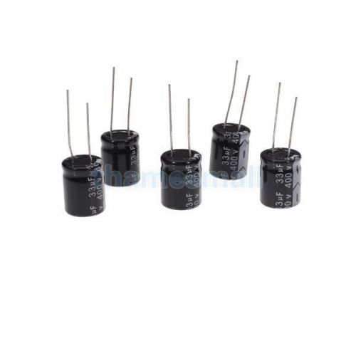 20pcs Aluminum Radial Lead Electrolytic Capacitor 33uF 400V #05077