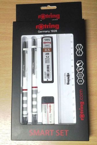 Rotring Tikky Mechanical Pencil 0.5 mm. White Color Smart Set (5 pcs)