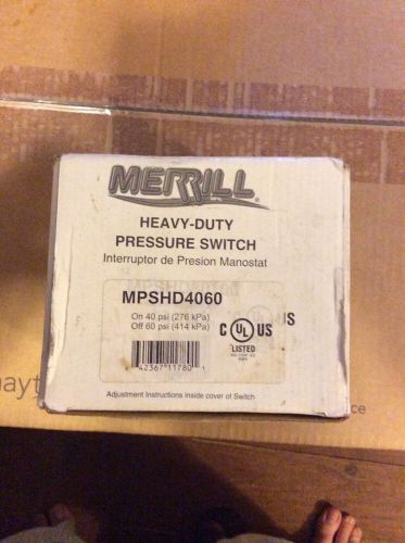 MERRILL HEAVY DUTY 80/100 WELL PUMP PRESSURE SWITCH