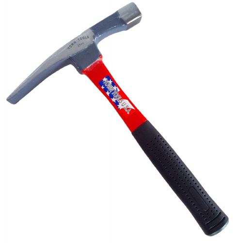 24 oz T57 Fiberglass Handle Drop Forged Brick Hammer PROFESSIONAL TOWN TOOLS USA