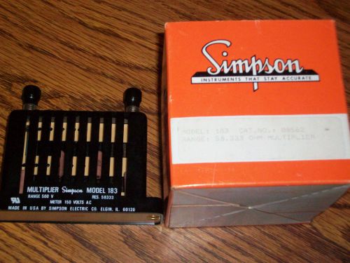 Simpsom Panel Meter Model 183 multipier