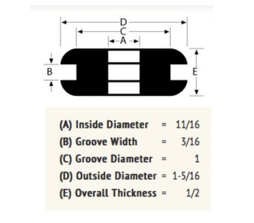 10 SILICONE GROMMETS - Fits 1&#034; hole drilled into 3/16&#034; glass / plastic rubber