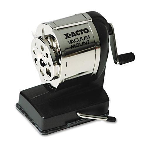 NEW ELMERS 1072 X-ACTO Manual Sharpener, Vacuum Base, Black/Chrome