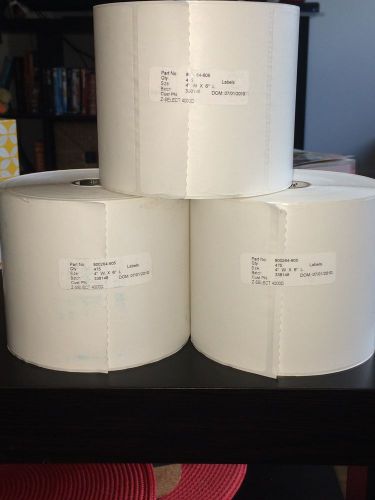 Lot of 3 packs of labels for the zebra 2844  475 labels per row! 4x6 in. for sale