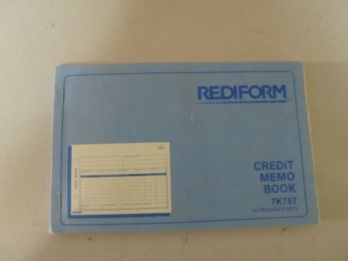 Rediforms Credit Memo Book 7K786 50 Duplicate Sets