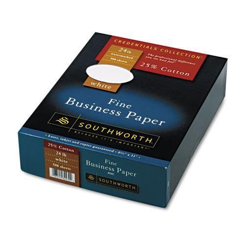 NEW SOUTHWORTH 404C 25% Cotton Business Paper, White, 24 lbs., Wove, 8-1/2 x 11,