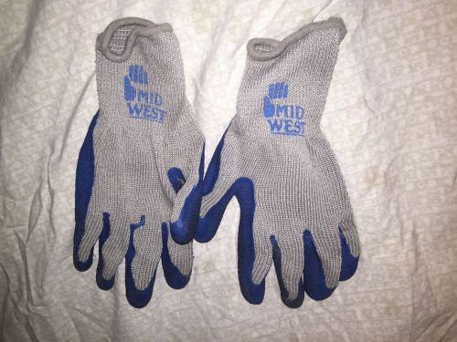 Midwest gloves rubber coated knit blue for sale