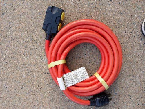 BRAND NEW 30 AMP 25FT 4 Receptacle Generator Cord 10 Gauge 125/250V Volt