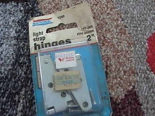 2&#034; zinc plated light strap hinges (pair)