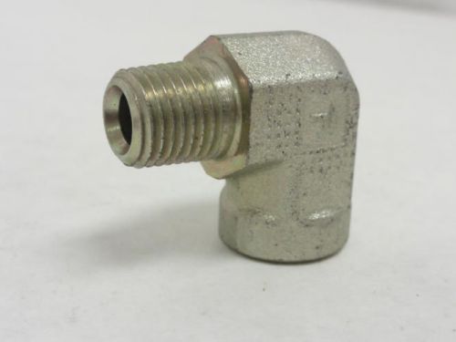 142127 New-No Box, Parker 4-4 SE Street Fitting, 1/4&#034; NPT, 90Deg Elbow