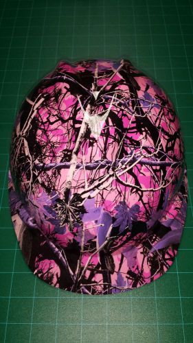 New Custom Hard Hat FAS-TRAC Ratchet MAX4 Muddy Girl Camo MSA V-Gard