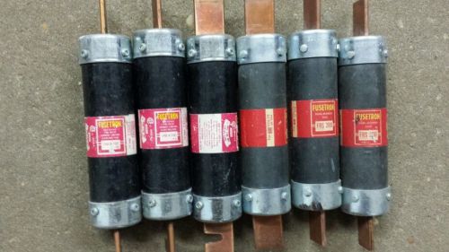 6 bussmann fusetron 600V 200 amp FRS R 200 RK5 time delay fuses untested