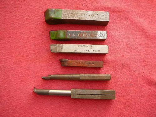 SIX (6) LATHE CUTTING TOOLS