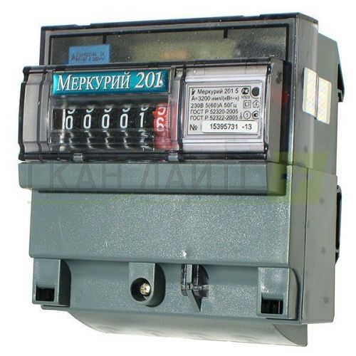 Single Phase DIN-rail Kilowatt Hour kwh Meter 230V 5A to 60A Mercury 201.5