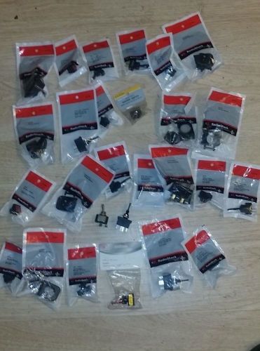 lot of 25 RADIO SHACK mixed TOGGLE pattle 12v 125vac 250vac SWITCH UNOPENED