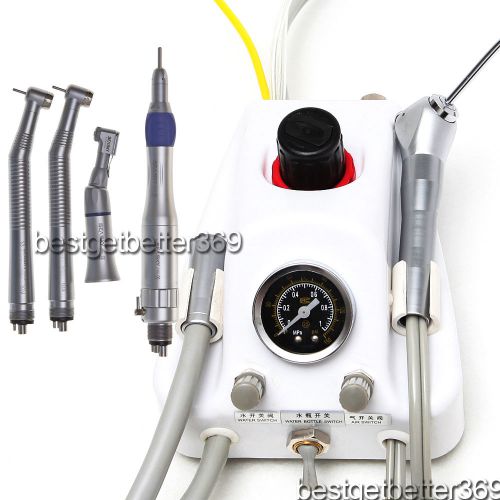 Dental Portable Turbine Unit + 4H Low Speed Kit + High Speed Handpiece 4 Hole