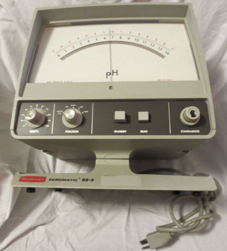 BECKMAN ZEROMATIC SS-3 - MODEL # 96 - PH METER Gray