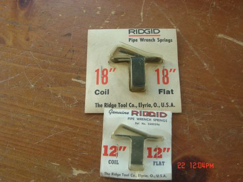 2 new ridgid 12&#034;  &amp; 18&#034; pipe wrench coil &amp; flat spring kit  lot for sale