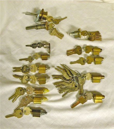 Miscellaneous Locksmith Key Cylinders and Keys, Dexter, Sargent, Weslock, Etc.