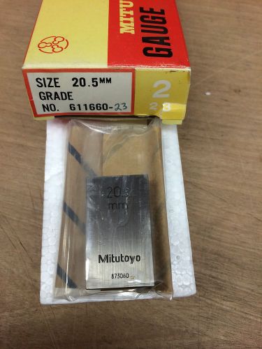 20.5MM  GAUGE BLOCK MITUTOYO FS 2 #611660-23 (MT090)