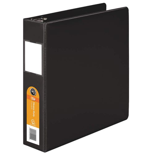 Heavy Duty Binder, D-Ring, 2in, Black W384-44BPP1