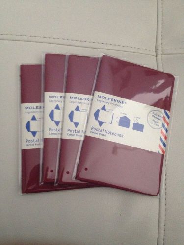 Lot Of Four Moleskine Legendary Postal Notebooks Pocket Red  Paperback Book